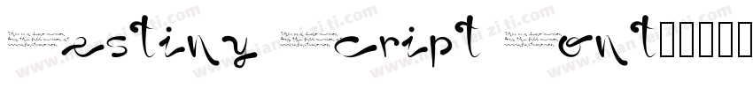 Destiny Script Font字体转换